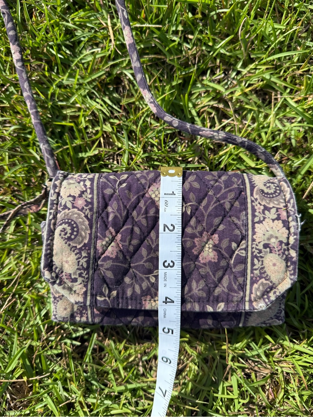 Vintage 1999 Vera Bradley - Black Walnut Crossbody Wallet/Organizer
